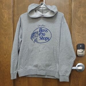 Bass Pro Shops Gray and Blue Hoodie for Men
